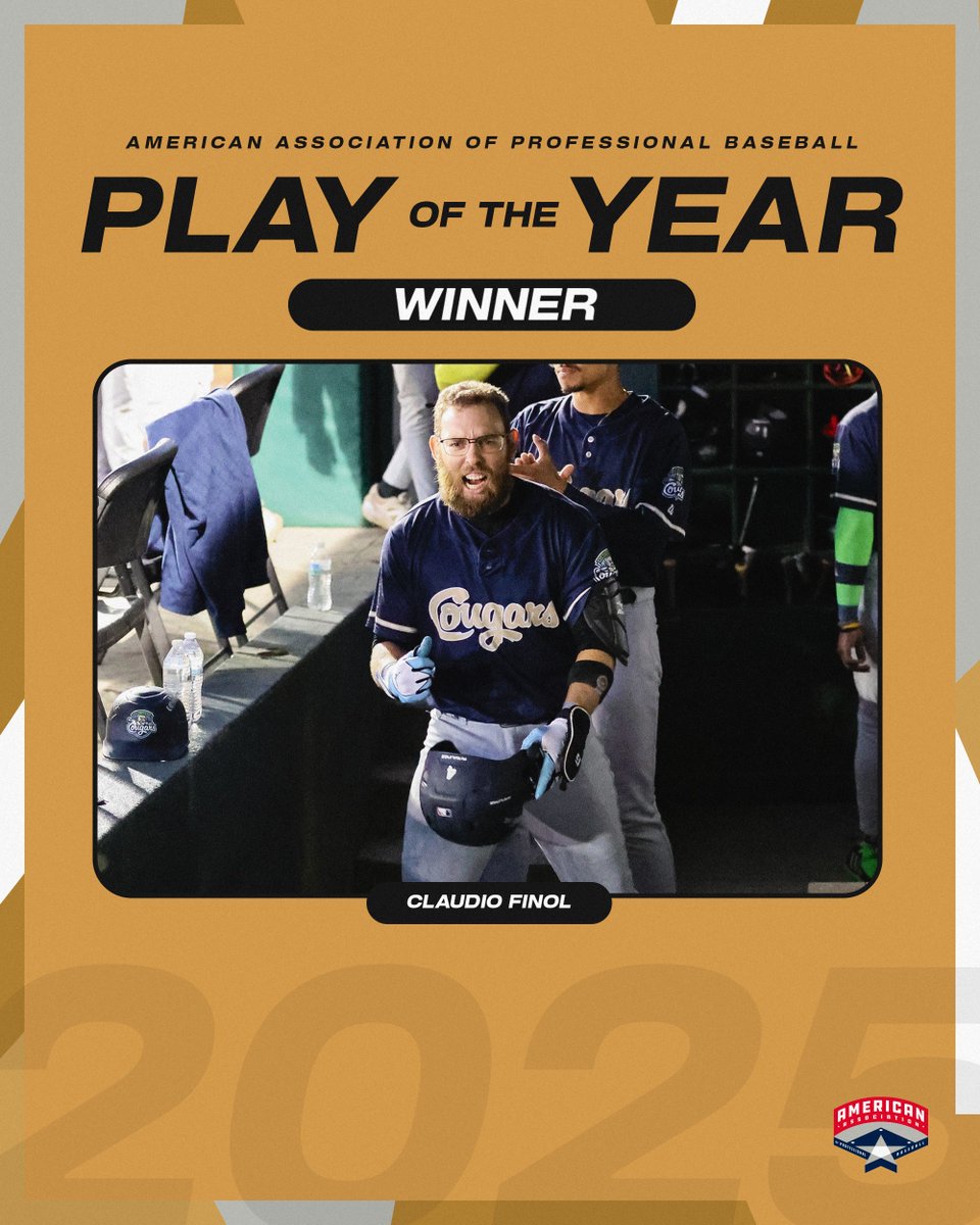 2025 PLAY OF THE YEAR WINNER 🏆

Claudio Finol's grand slam to win the Miles Wolff Cup will live forever in <a href="/KCCougars/">Kane County Cougars</a> history!