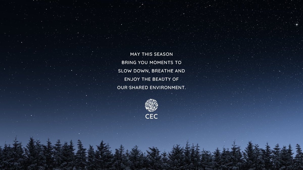CECweb's tweet image. As we approach the holiday period, the CEC sends you warm wishes!

Thanks for your commitment to protecting &amp;amp; restoring our shared environment🌲💚

Have a wonderful start to 2026!