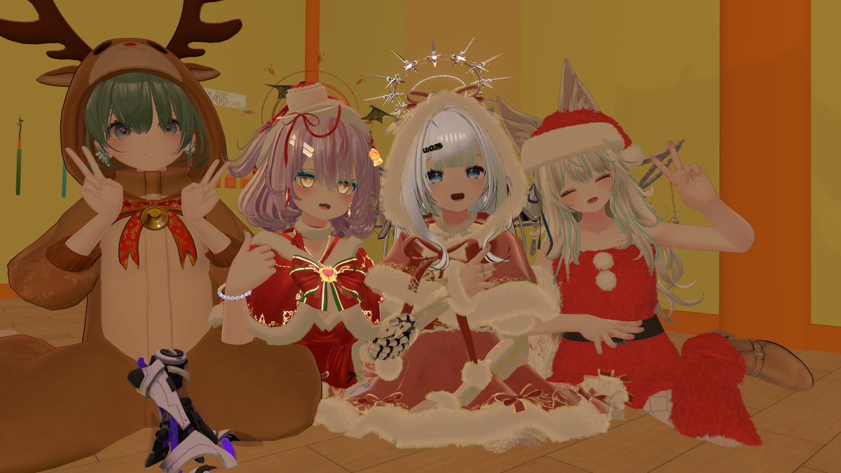 今日のぶいちゃ(๑òωó๑)ﾌﾝｽ ①②メンダコちゃん主催のクリスマス