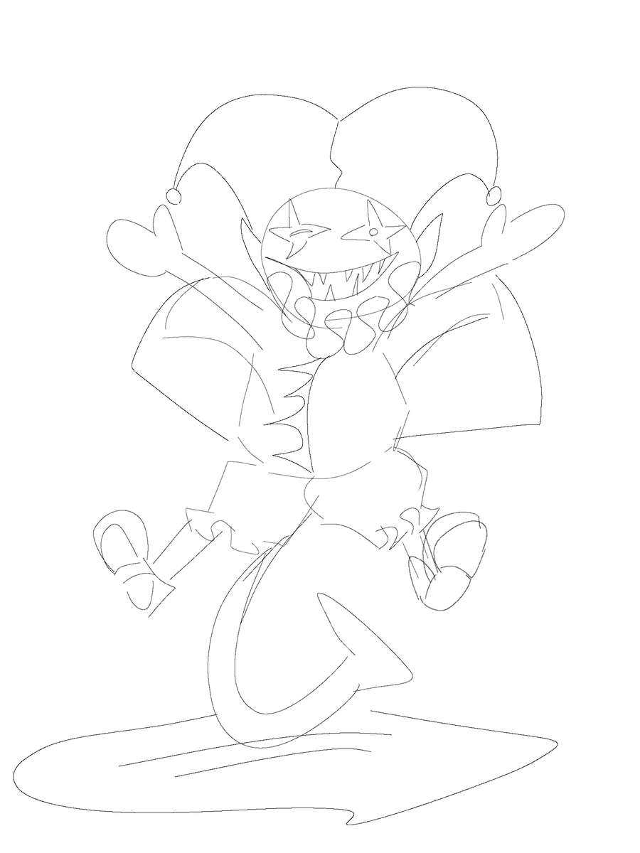 There's a girl that liked every my drawing. She has Jevil on picture. 

#deltarune #jevil