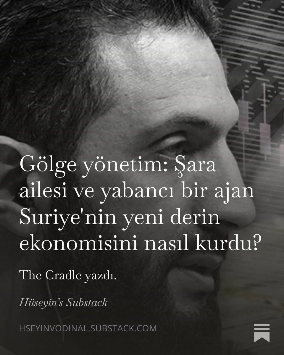 Suriye'nin resmi yönetiminin arkasında, Şara kardeşler ve yabancı bir ajan tarafından kontrol edilen gölge bir paralel yapı var.
hseyinvodinal.substack.com/p/golge-yoneti…
