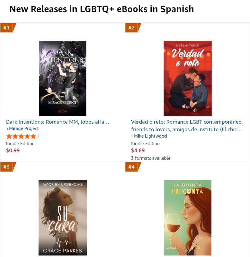mirage69project's tweet photo. ¿Existe una mejor palabra que «gracias»?
N°1 en LGBTQ+ y N3° en erót¡ca en español. ¡El mejor regalo de Navidad de todos!
Gracias por leer mis desvaríos y por seguir esta historia hasta el final 💋♥️🏳️🌈
#mmromance
#spicynovel
#shapeshifters
#urbanfantasy https://t.co/v6lGbIVYsJ
