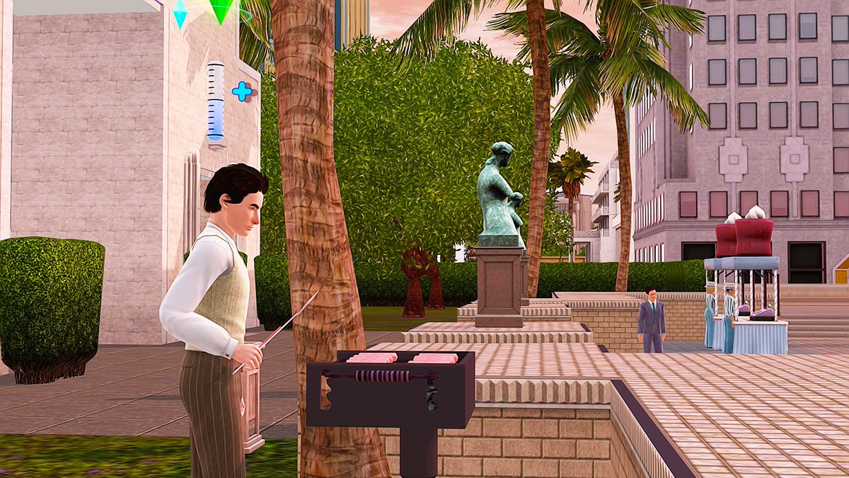 bunnybananasims's tweet image. They all came together one weekend afternoon to go to the Winter Festival &amp;amp; have fun there. This was also the time Nikki the SimBot was doing some magic tricks for the festival goers, which she started loving. #TheSims3 #TheSims