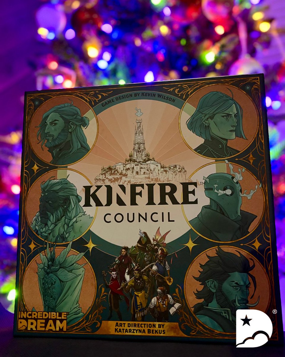 incredidream's tweet image. 🎁 The Perfect Gift for Game Night 🎁

Deep strategy, Tough decisions, and possibly betrayal
Kinfire Council brings players together around a beautifully tense table of politics, planning, and power.

🔥 Kinfire Council makes for the perfect gift this season.

#kinfire #giftideas