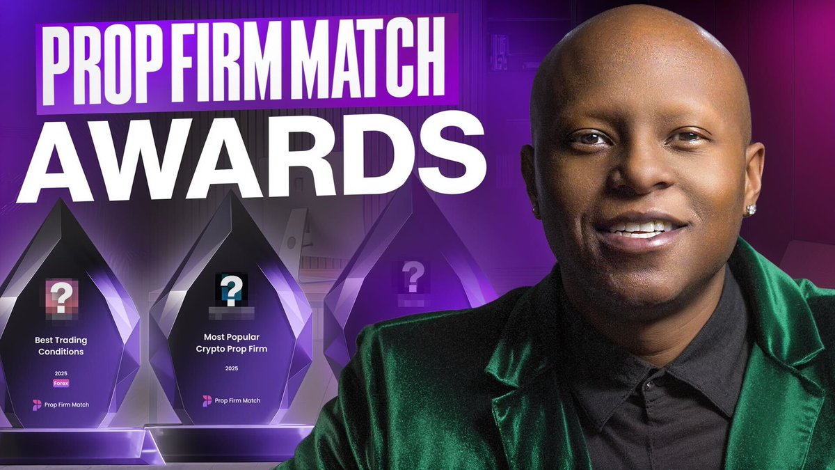 🏆 The Prop Firm Match Awards 2025 are live! We reveal the best prop firms  across forex, futures & crypto, from payouts and rules to overall  performance. See who took the crown 👇