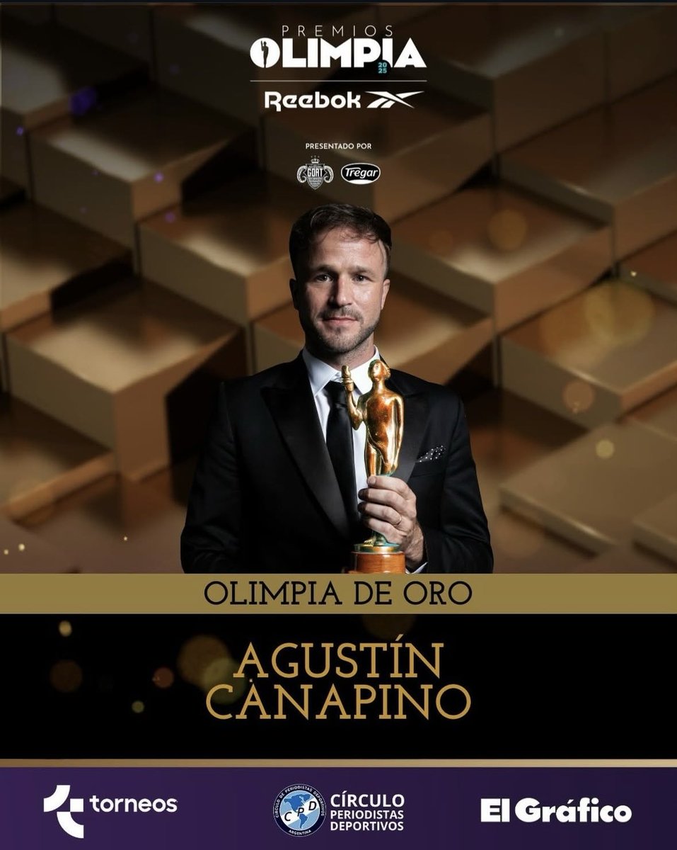 AlexisAcerbo's tweet photo. Los Máximos ganadores de los #PremiosOlimpia de Oro en la historia del deporte Argentino!

Messi 4 Oros
Laciar 3 Oros
@AgustinCanapino 2 Oros
Maradona 2 Oros
Del Potro 2 Oros
Sabatini 2 Oros
Aymar 2 Oros
Ginobili 2 Oros
Vicenzo 2 Oros
Demiddi 2 Oros
Rognoni 2 Oros https://t.co/gBCNDH6zX6