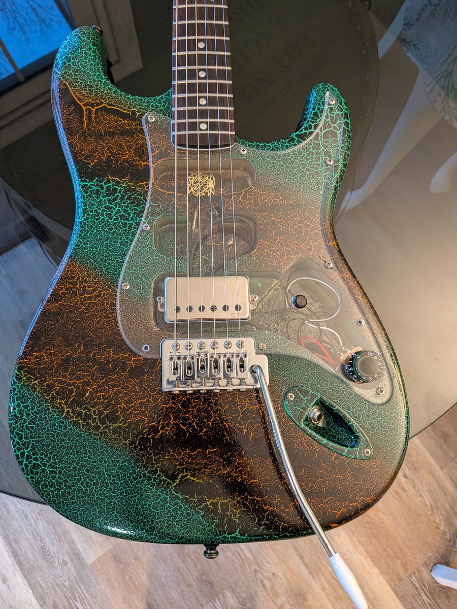 Got a solid deal on a Marty Friedman EMG so converted the crackle strat to a single hum setup