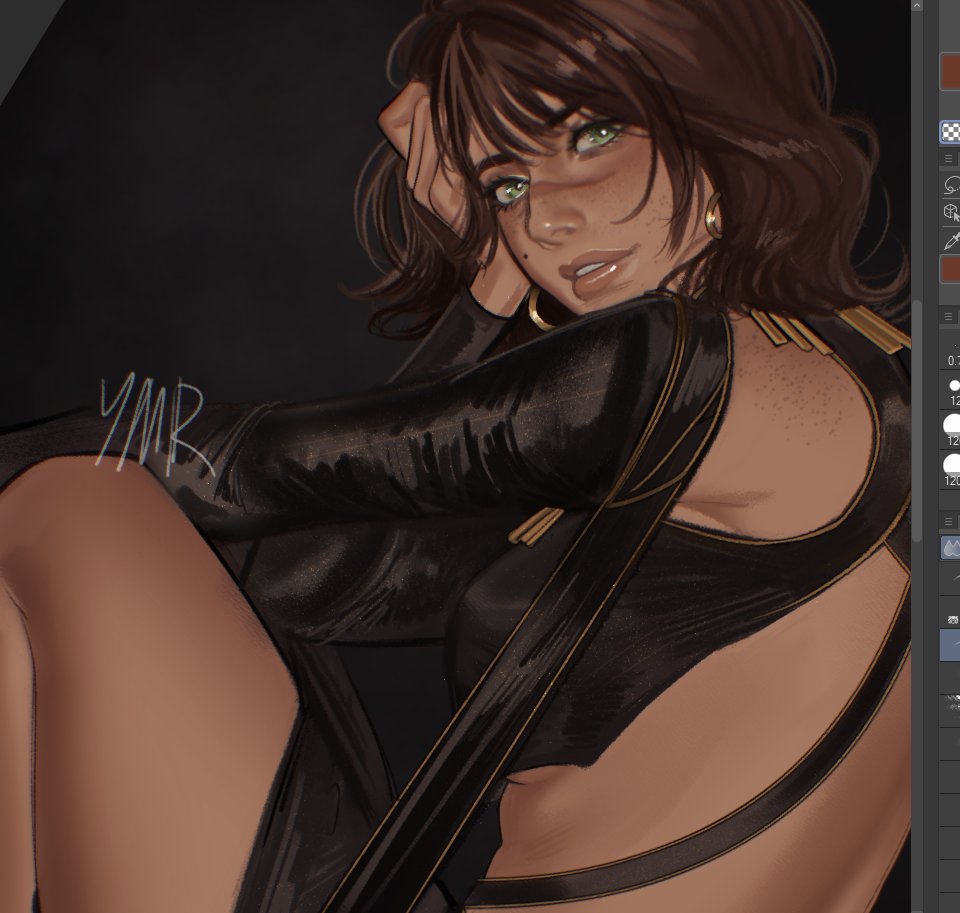 #ClairObscurExpedition33 wanted to draw Sciel in a chic dress and... technically I did it but I am too lazy to finish it