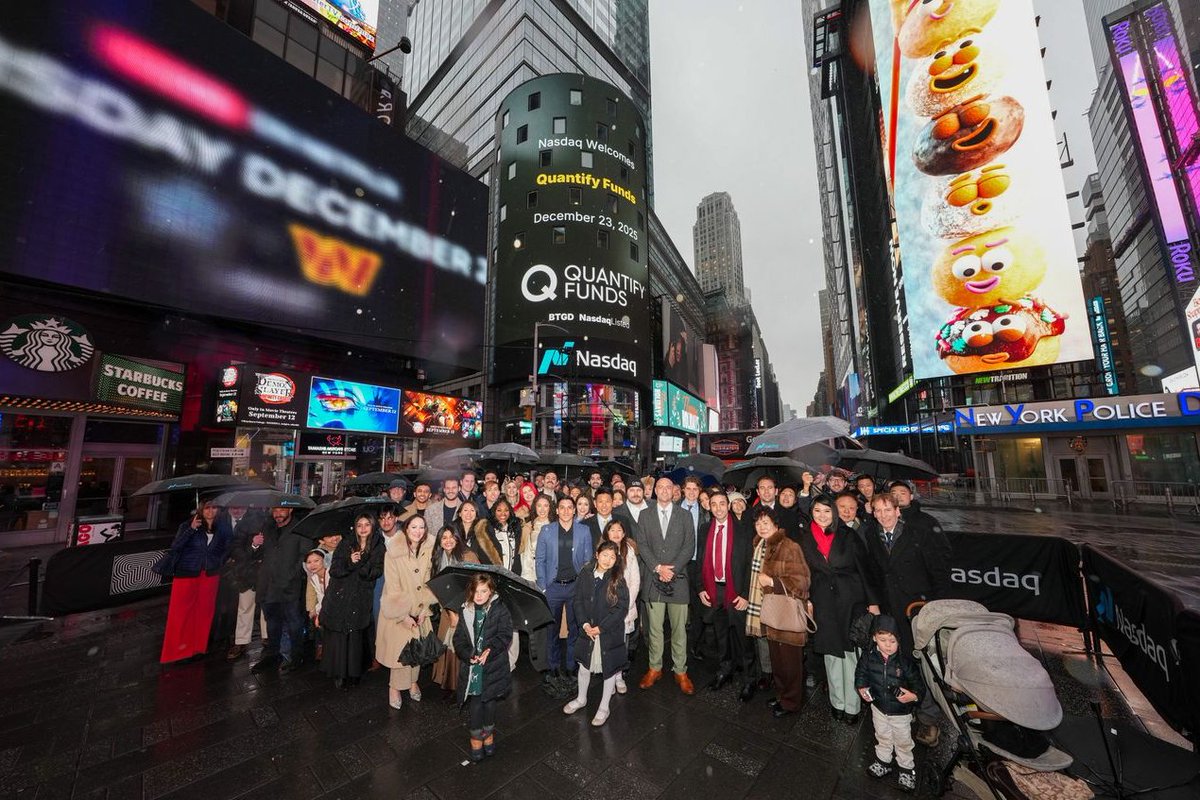 NasdaqExchange's tweet image. 💵 @quantifyfunds is an asset management firm focused on providing institutional-quality investment strategies to a broad range of investors.

🎉 Proud to celebrate you, $BTGD! #NasdaqListed