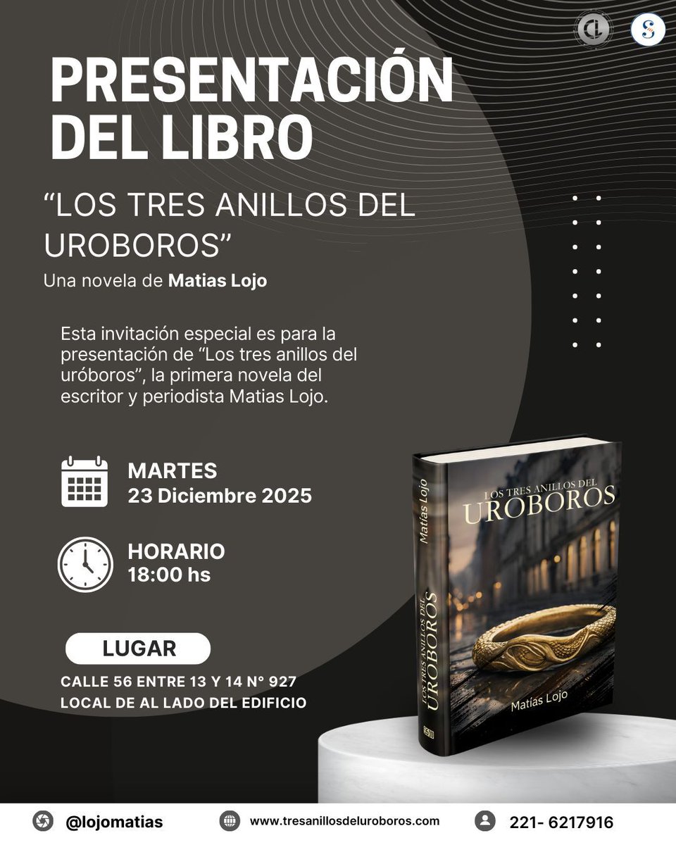 #221Radio | #Cultura #LaPlata 

📖 El periodista Matías Lojo presenta su libro 👇

📻 FM 103.1 - 221radio.com.ar