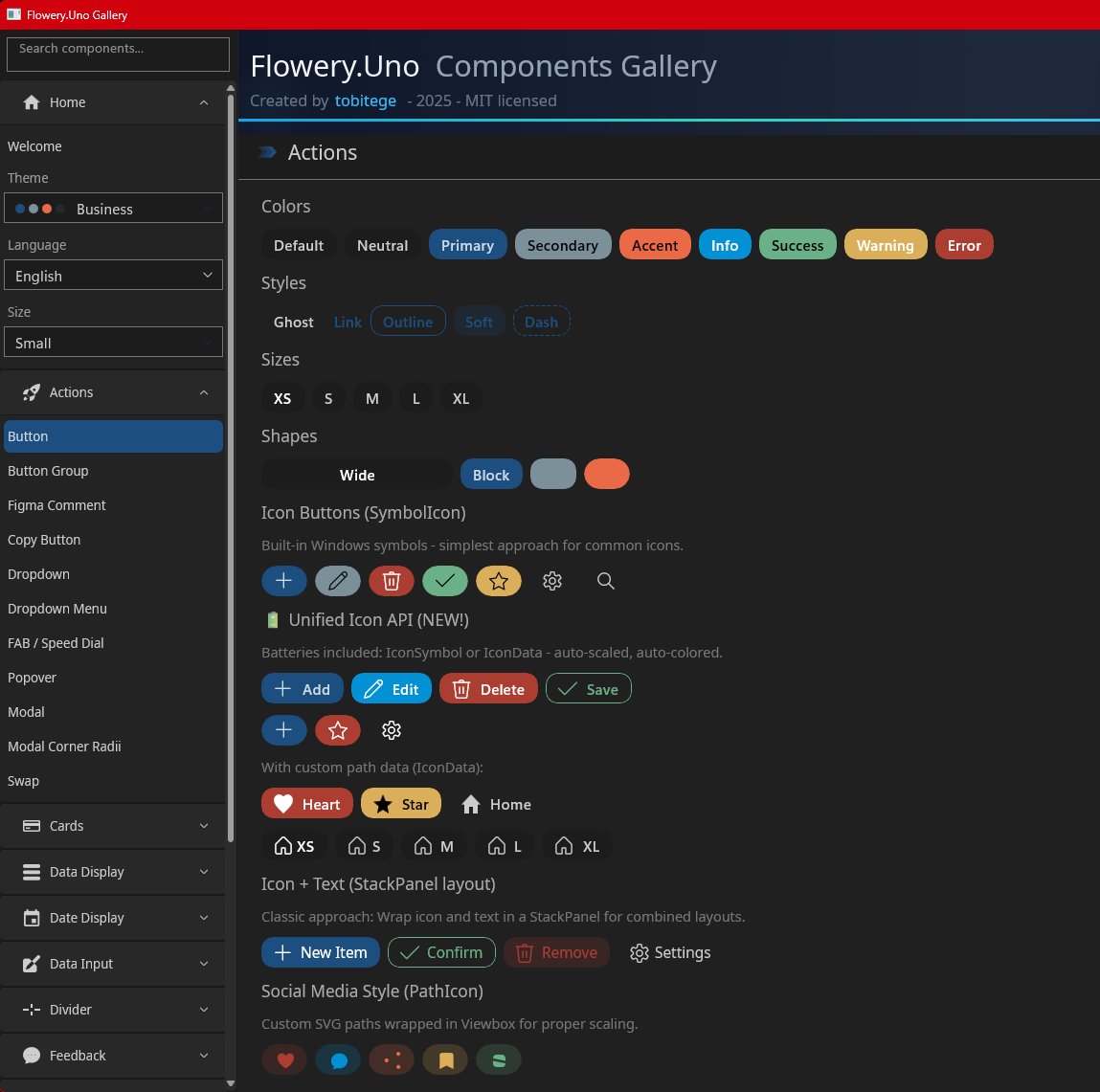 tobitege's tweet image. Almost there with my Flowery component library for the @UnoPlatform - based on the #Avalonia repo of mine:
github.com/tobitege/Flowe…
#OpenSource #dotnet #windows
