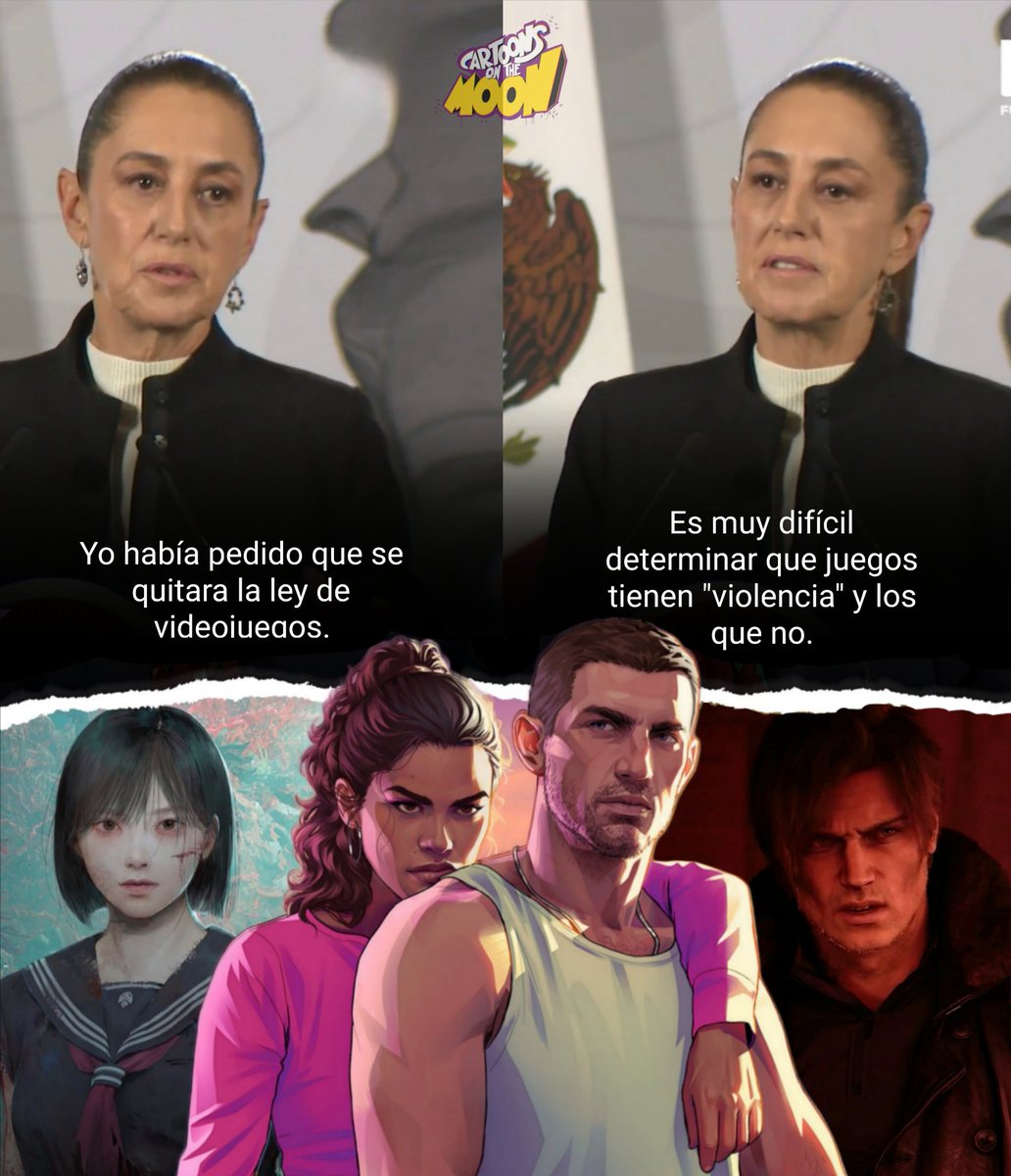 CartoonsOTMoon's tweet image. Oficialmente el impuesto a los videojuegos "violentos" en México ha sido revocado. 

La presidenta del país admitió que ni siquiera sabían cómo la hubieran podido aplicar.