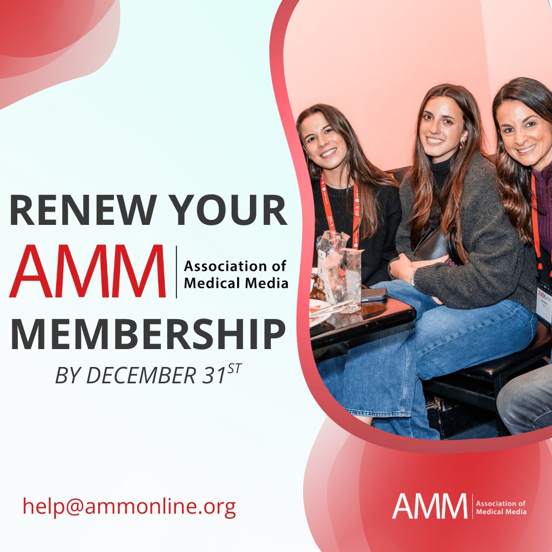 AMMUpdates's tweet image. Renew Your AMM Membership!

AMM memberships expire on December 31, and renewal invoices are already in your inbox.

For any questions about your renewal email us at help@ammonline.org.

#AMM #membership #medicalmedia #medcomms #healthcaremarketing