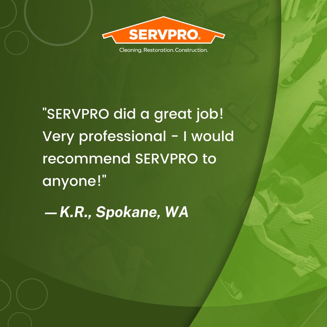 ServpronwS's tweet photo. #TestimonyTuesday #SERVPRO #SERVPROSpokaneCounty https://t.co/sp8tXHceQz