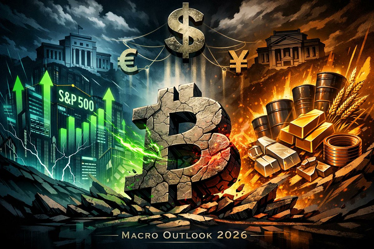 Next year will be big for asset markets. In this thread, you can find a macro outlook for 2026 across crypto, stocks and commodities, focused on relative performance, liquidity and cycle dynamics. See more in this special thread below 👇