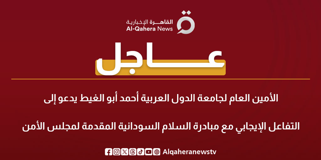عاجل| الأمين العام لـ جامعة الدول العربية أحمد أبو الغيط يدعو إلى التفاعل الإيجابي مع مبادرة السلام السودانية المقدمة لـ #مجلس_الأمن 