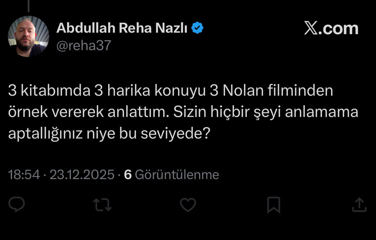 alpy_text's tweet photo. Adam soru sorup engellemiş; daha kötüsü, verdiği cevaba bakınca yazdığımı bile anlamadığı ortada. Bu adamın ekran süresiyle üzerindeki gerginlik arasında doğrusal bir korelasyon var gibi. https://t.co/d16TfPdgcc