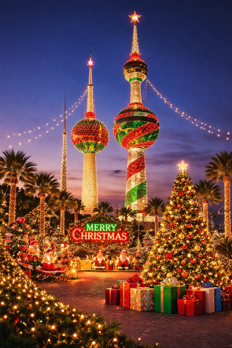 _drfromkuwait's tweet image. بعد قرار الحكومه  ... أبراج الكويت تحتفل بكريسماس