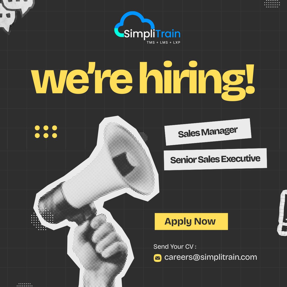 JayKinker's tweet photo. We’re hiring a Sales Manager for North America at #SimpliTrain.

Enterprise learning. Real ownership. Fully remote in the US.
Apply 👉 https://t.co/k1LjIJXPaA
or
👉 email your CV to careers@simplitrain.com

#USAJobs #LMS #SalesManager #SalesJobs https://t.co/n5lPtpB9x3