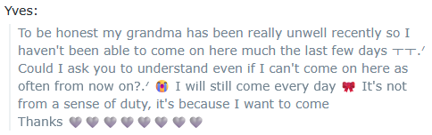 Chat highlights: Yves tends to her grandmother (251222)

Text links:
reddit.com/r/LOONA/commen…