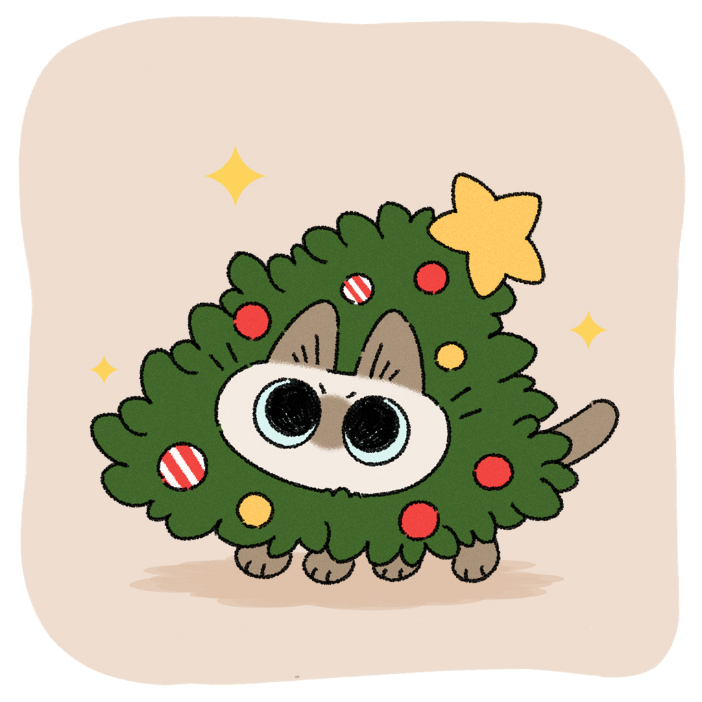 yamanobejin's tweet image. ハッピーホリデーキャット #シャム猫あずきさん