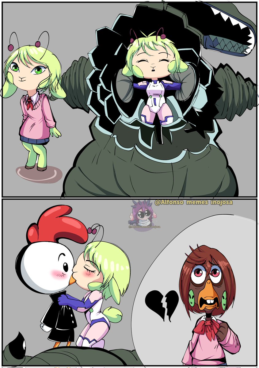 alfonso_memes's tweet image. Y seguimos con chicken little x dandadan