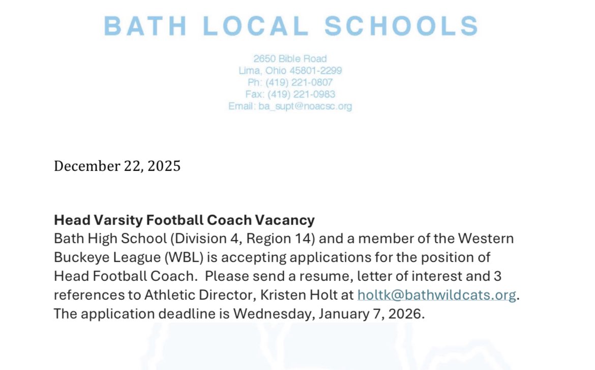 ohsfca's tweet image. HC Job Opening