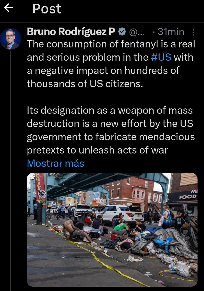 Trump's government isn't taking any serious steps in order to control the fentanyl problem. Those steps not taken could include social assistant, pharmaceutical controls. Instead of that Trump's government takes the real problem as an excuse for attacking sovereign countries. #US