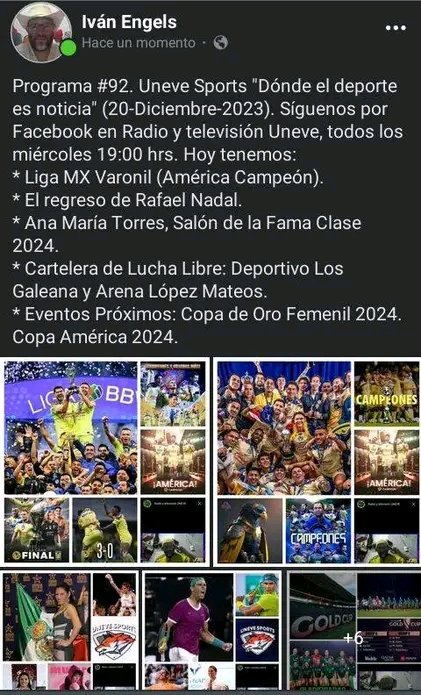 IvanEngels76's tweet photo. 🦅⚽🦅 Sin saberlo, está fue la última edición de Uneve Sports, 92 programas y más de 100 horas de transmisión.🦅⚽🦅 https://t.co/yza6ZJpLMH