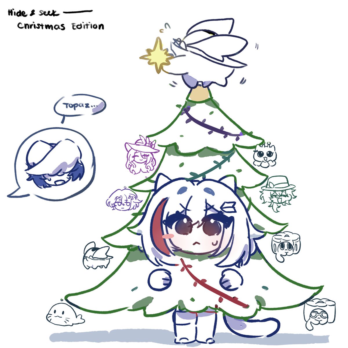 topazdoodles's tweet photo. Day 14: Tree!! Ft. "S"
#Topazmas2025 #トパーズ #Topaz #HonkaiStarRail #hsr #崩壊スターレイル #hsrtwt #Numby #Sapphirehsr https://t.co/10HKKRJSxm