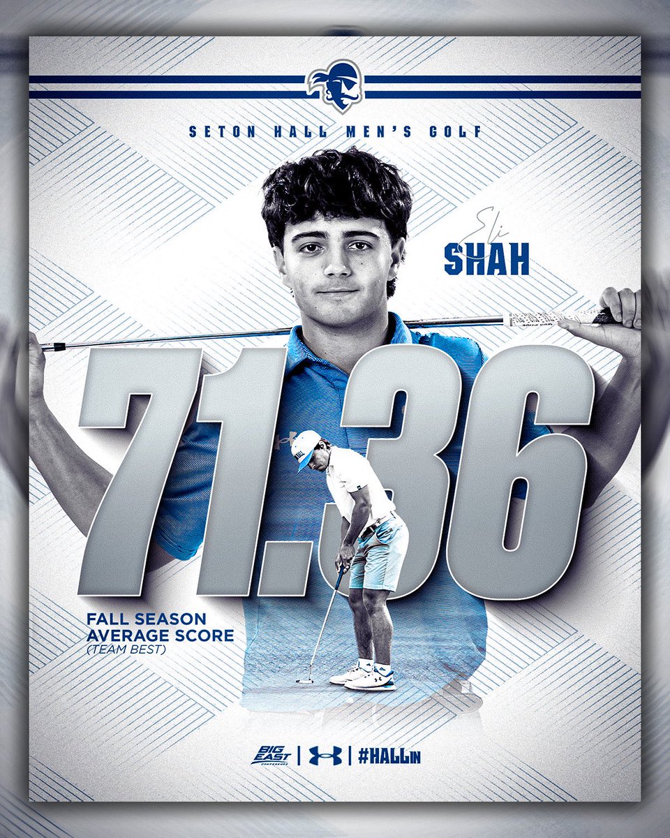 ELI SHAH had a breakout fall season for The Hall!! Looking forward to seeing what the spring has in store!! 

#HALLin ⛳️🏴‍☠️🔵⚪️