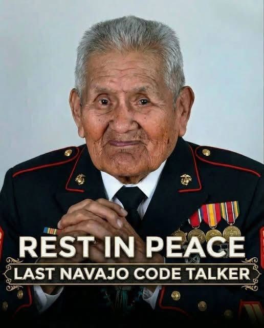 proud_native_am's tweet image. An American legend has taken his final rest. John Kinsel Sr., one of the last original Navajo Code Talkers who used their language to outwit the Japanese in World War II, has died at 107.