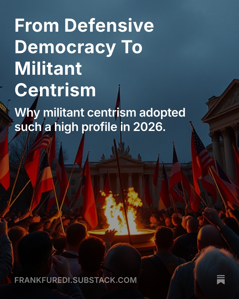 Furedibyte's tweet image. The experience of 2025 has shown that we have entered a new political era that will be defined by the outcome of the tension between populism and militant centrism. Representative democracy exists in an uneasy relationship with militant centrism and ensuring that this tension is…