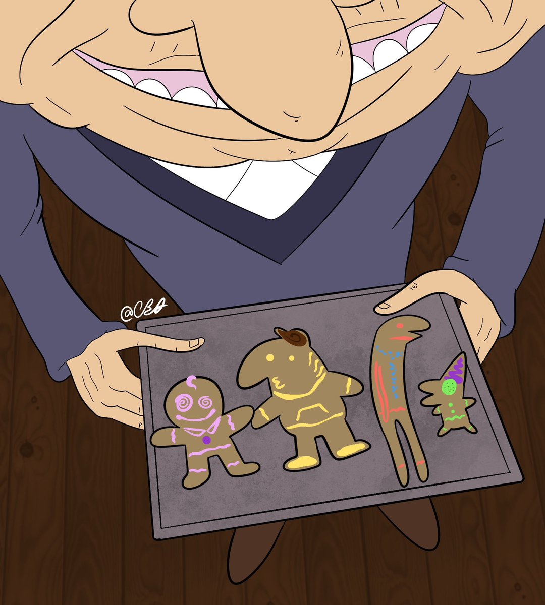 ToonLover01's tweet photo. He baked cookies that are granted to make you smile with sugary delight!
#smilingfriends #smilingfriendsfanart #Christmas #mrboss https://t.co/FIotJ54pO3
