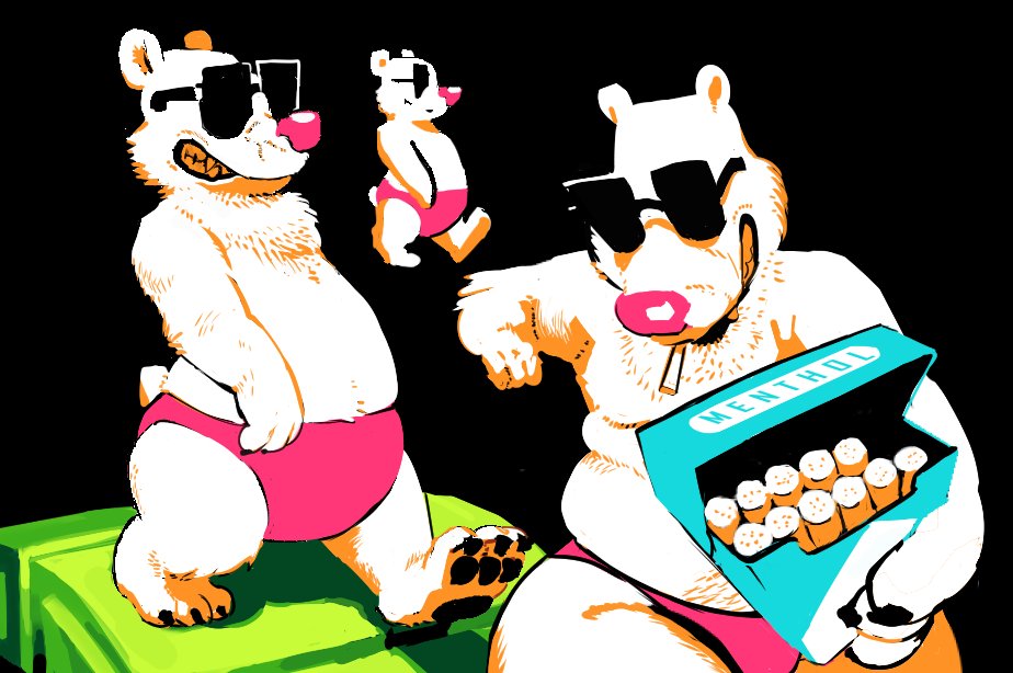asteyastington's tweet image. the polar bear from ice climbers reminds me of old cigarette mascots, he'd probably sell you menthols