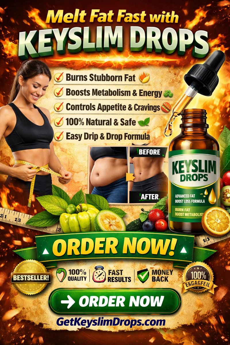 Alihame66126499's tweet photo. 🔥 Melt fat fast with Keyslim Drops! 💧 Just a few drops a day to boost metabolism, burn stubborn fat & curb cravings. Your slimmer, healthier body is a drip away💪
➡️ Order Now: https://t.co/HJpA32b5Au
#KeyslimDrops #FatBurn #WeightLoss #Slimming #DripAndDrop #HealthyLifestyle https://t.co/t1oNTuXEkl
