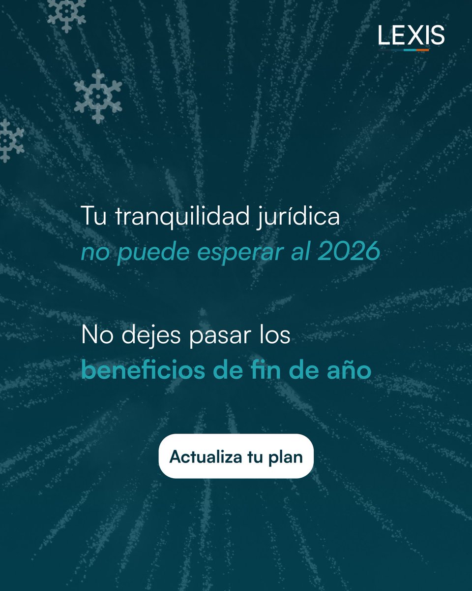 Empezar el próximo año judicial con las mejores herramientas no es un gasto, es una inversión en eficiencia y tranquilidad.

Al actualizar tu plan a LEXIS, aseguras el acceso completo a la normativa, jurisprudencia y herramientas de gestión que marcan la diferencia en tu