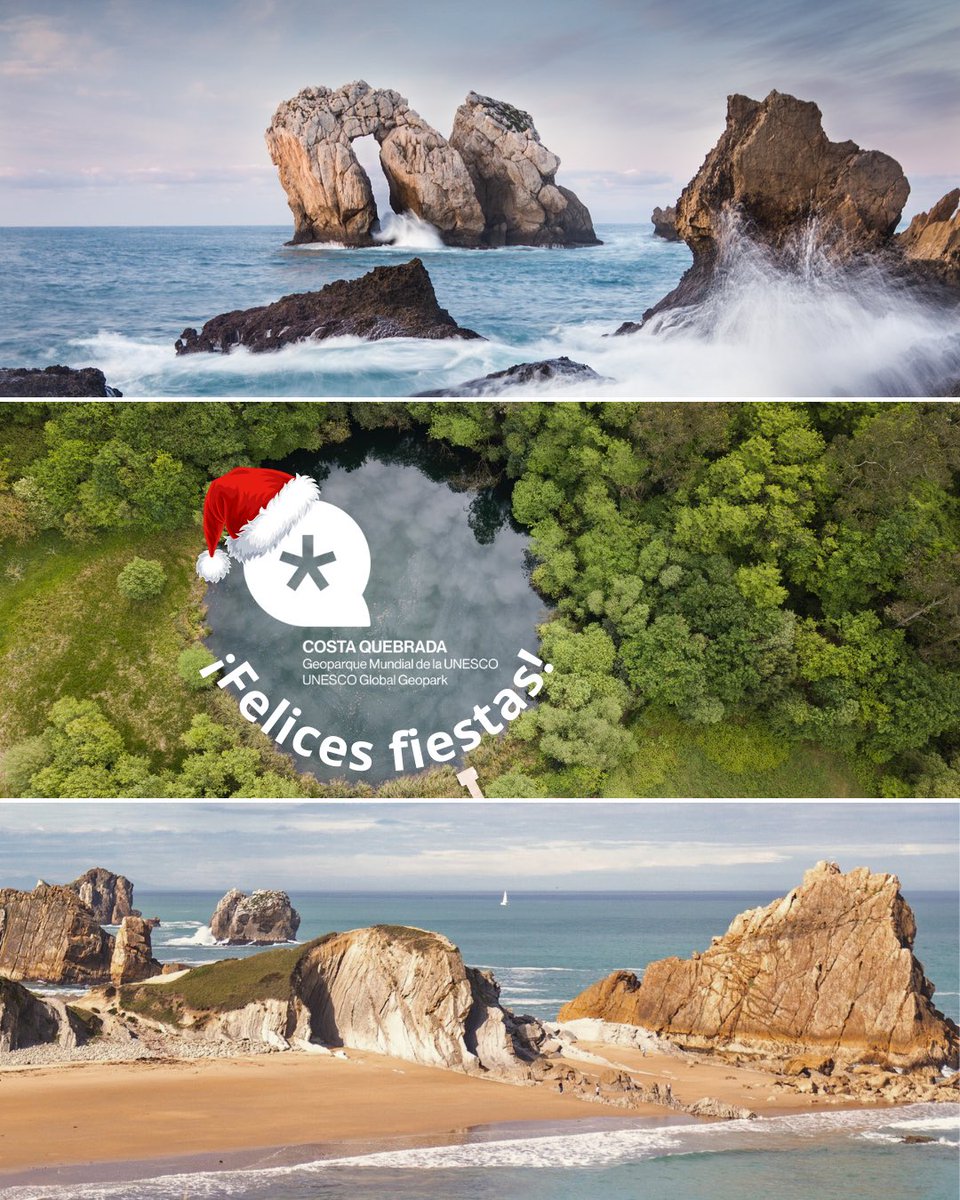 costaquebradaGP's tweet photo. 🎄✨ Felices fiestas y feliz 2026 ✨🎄
2025 ha sido un año histórico: hemos sido reconocidos como #Geoparque Mundial de la #UNESCO.
Un logro colectivo y un compromiso con la ciencia, la conservación y el futuro 💚🌍 https://t.co/jypQq6Z649