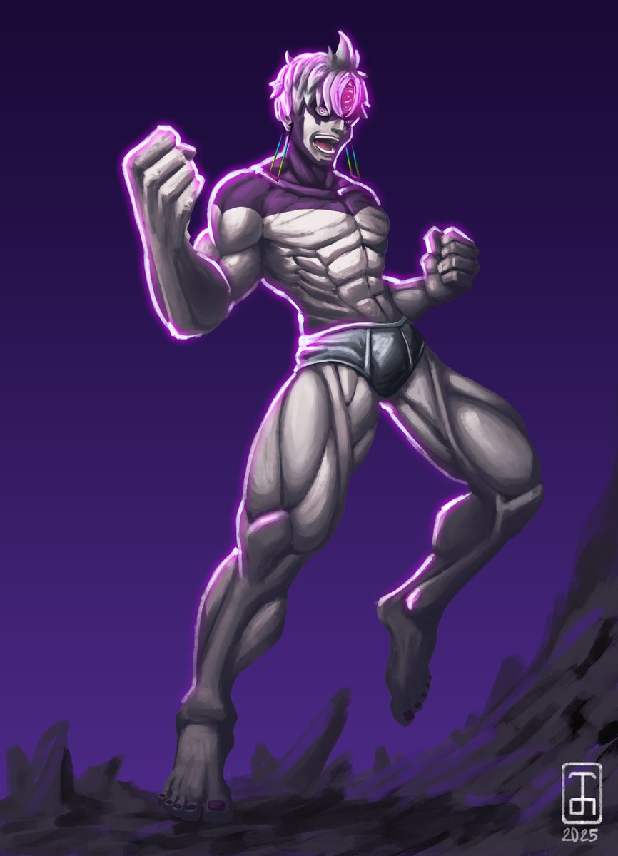 Artom_Thomas's tweet photo. Discover Dandadan recently and I love it !! Jiji Evil Eye Chara design is so good ! So I wanted to draw him to practise painting and muscle morphology. 

#Dandadan #art https://t.co/QLutb9JXV8