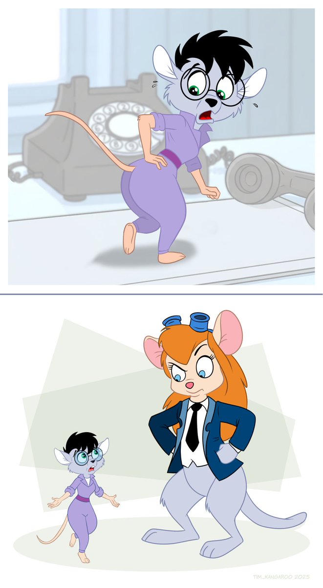 Tim_Kangaroo's tweet image. Uh...  I can explain!

#kangaroo #mouse #gadget #tftuesday #transformation #tf #tftg #rescuerangers #modemizer #bodyswap