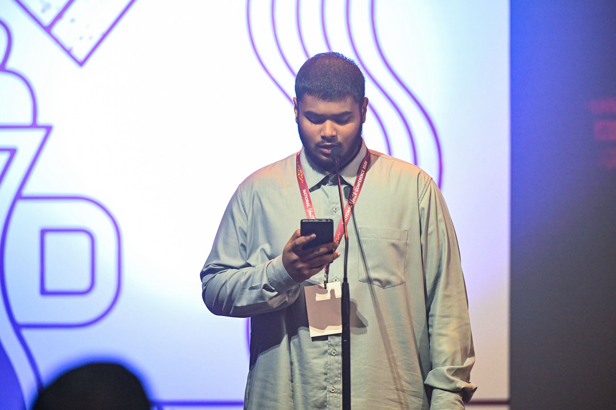 presidencymv's tweet photo. President Dr @MMuizzu attends the ‘Youth Coffee with the President’ event, held as the closing session of the National Youth Conference. The event provided a platform for participants to share their concerns and perspectives, reflecting the Administration’s priority of inclusive governance and youth engagement.