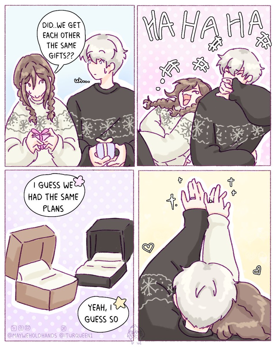 Double engaged on christmas #LoveandDeepspace #loveanddeepspacefanart #xavier