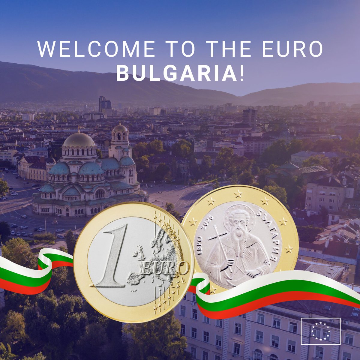 Today, Bulgaria adopts the euro as its currency.

This strengthens the bond with Europe. 

Travel, work, and business will become easier and more connected.

Bulgaria, you’ve opened a new chapter in your story.