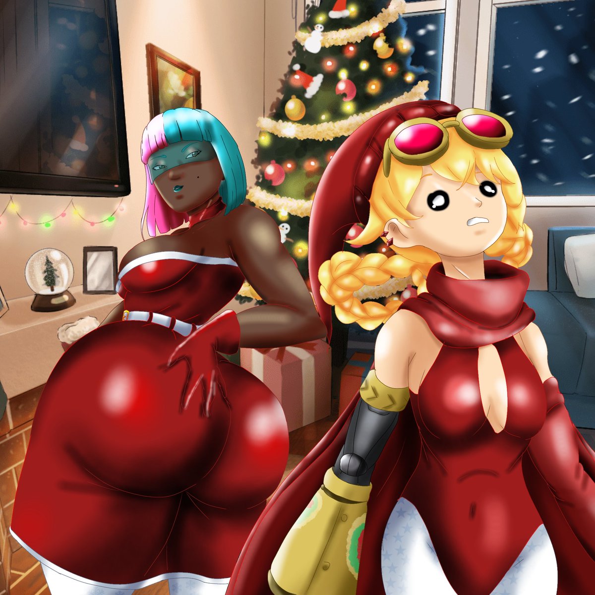 Christmas duet. 
#fanart 
#dispatch 
#GenshinImpact #Jahoda