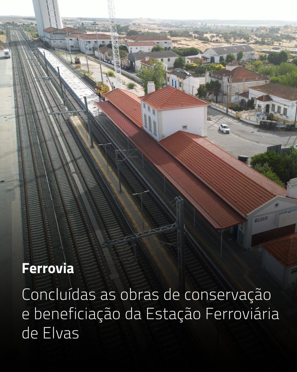 Infra_PT's tweet photo. Concluídas as obras de conservação e beneficiação da Estação Ferroviária de Elvas.

🔗 Mais informações: https://t.co/Sqn7iQe7BH

#InfraestruturasdePortugal
#LigamosDestinos
#Ferrovia https://t.co/A2mljgnmix