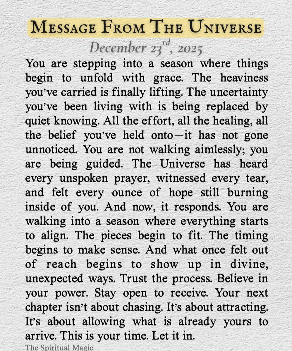 Message from the universe ✨️