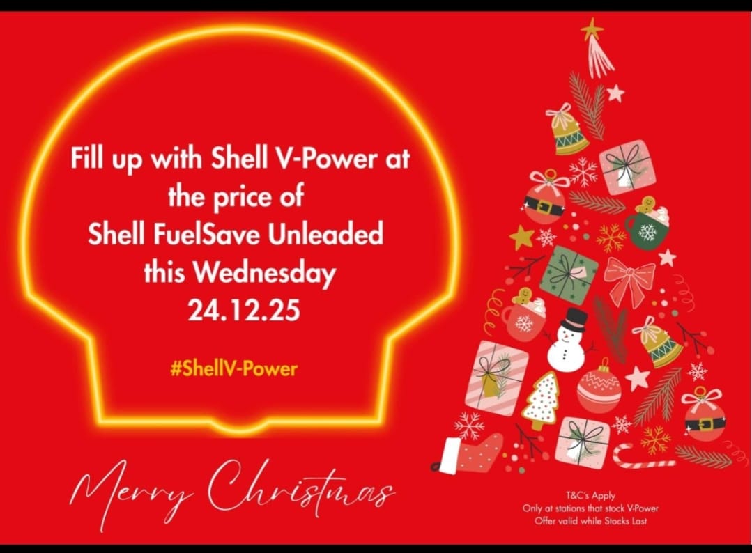 Kass_FMOfficial's tweet photo. More power for your holiday drive 🎄
Shell V-Power Christmas offer is here!  
#ShellKenya #ShellVPower #FuelPerformance #KassFM https://t.co/t9gnHrTT6D
