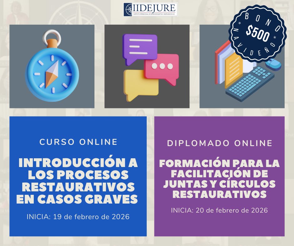 BONO NAVIDEÑO IIDEJURE 2026 

Obtén un bono de $500 pesos para la inscripción de cualquier curso o diplomado, en cualquier modalidad.

Válido hasta el 26 de diciembre.