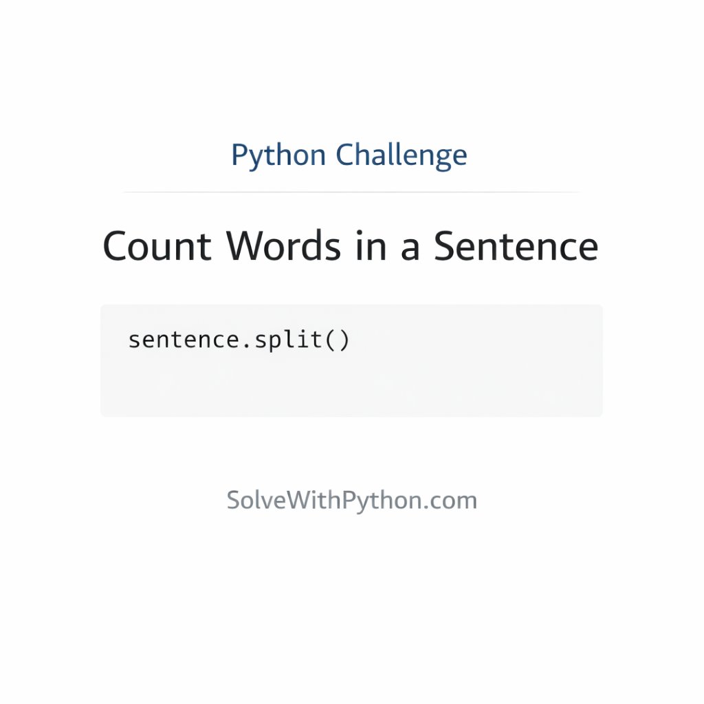 BenardKemp's tweet photo. Python Challenge 🐍

Count words in a sentence.

Simple… or is it?

https://t.co/kk2afEU4qN
#Python #CodeChallenge #Programming #DevLife #LearnToCode https://t.co/P0M55q5jkh
