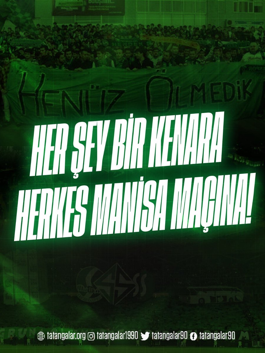 Her şey bir kenara, herkes Manisa maçına!

Cuma günü 20.00’de Maraton’da buluşalım!

TATANGALAR